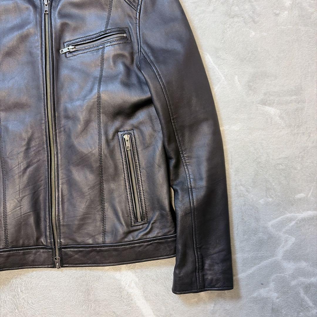 【極美品】 リューグーレザーズ ラムレザー シングルライダースジャケット L