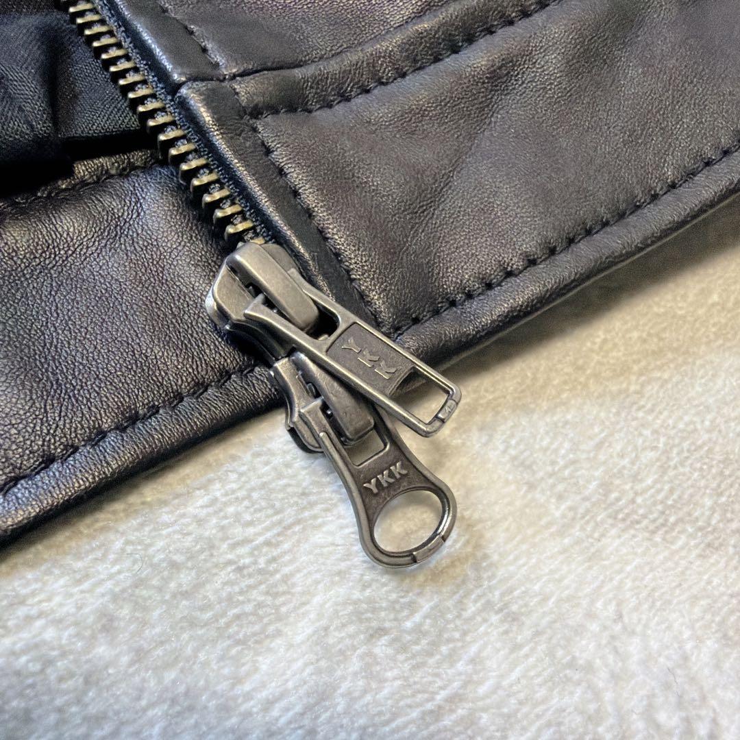 【極美品】 リューグーレザーズ ラムレザー シングルライダースジャケット L