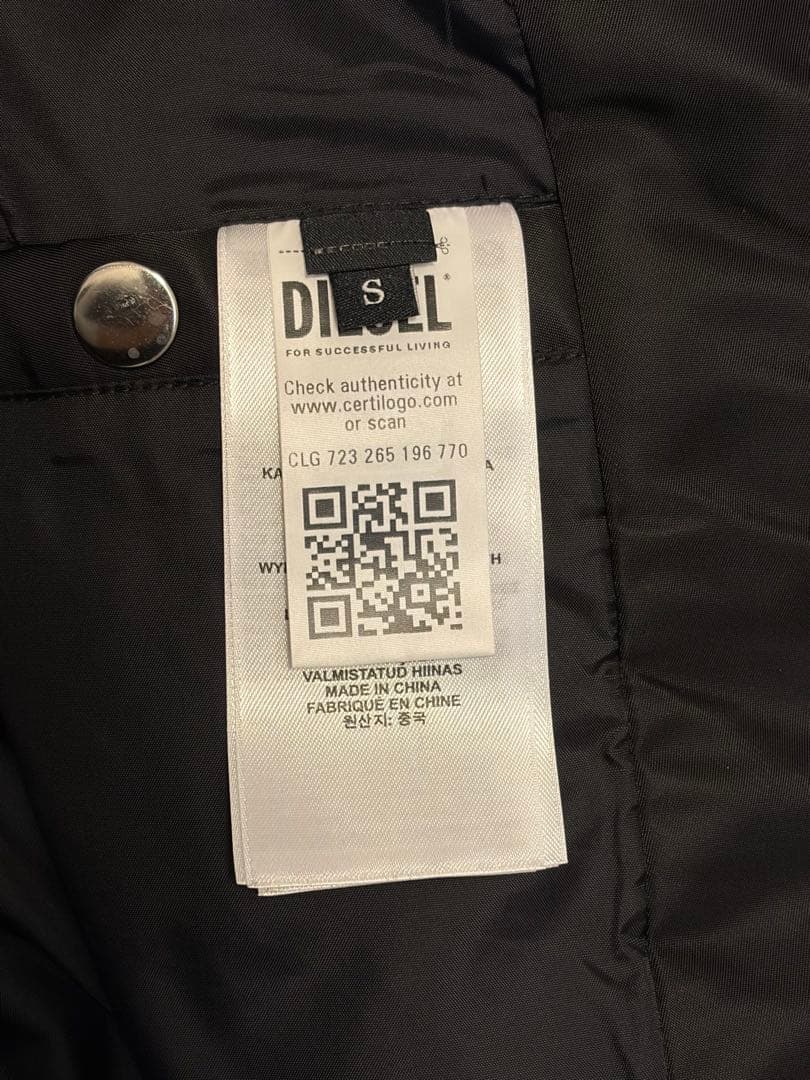 DIESEL ブラック ライダースジャケット