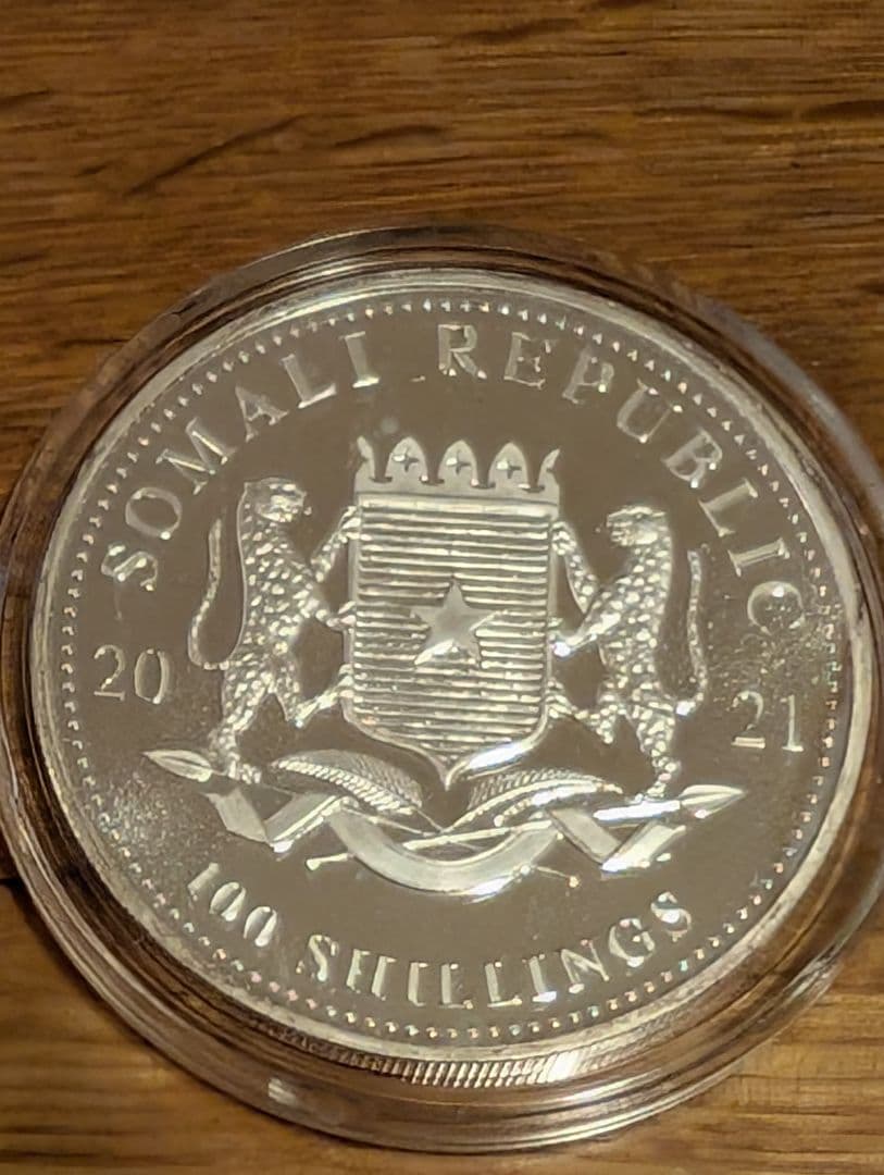 (保証書付)2021年 ソマリア　エレファント1オンス銀貨