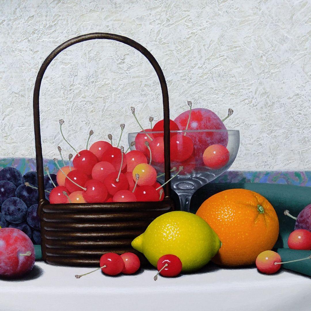 肉質油絵　横　6号　額装仕上げ品