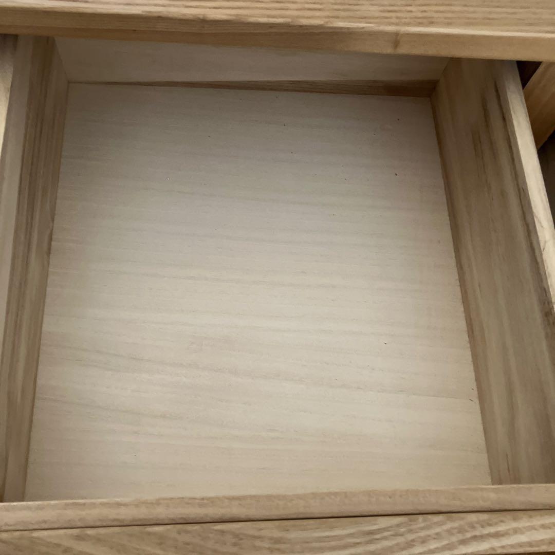 【さる】無印良品　木製　3連キャビネット