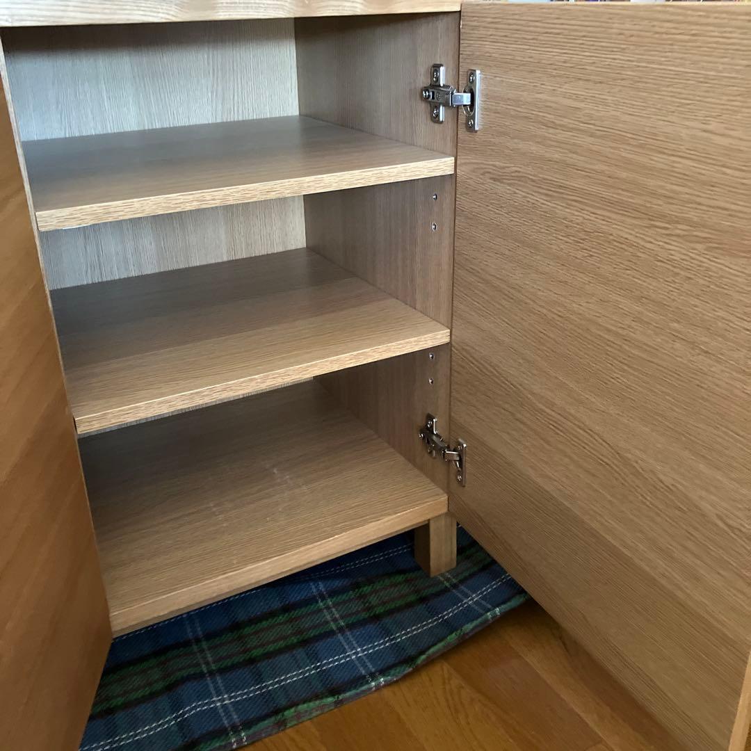 【さる】無印良品　木製　3連キャビネット