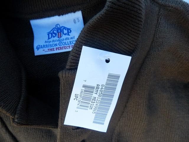 2004 デッド 米軍実物 ５ボタンセーター Ｍ DSPC ヘンリーネック 91