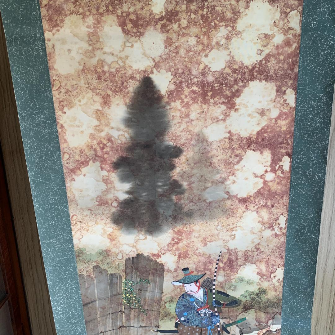 歌川春光 日本画 掛軸 絹本