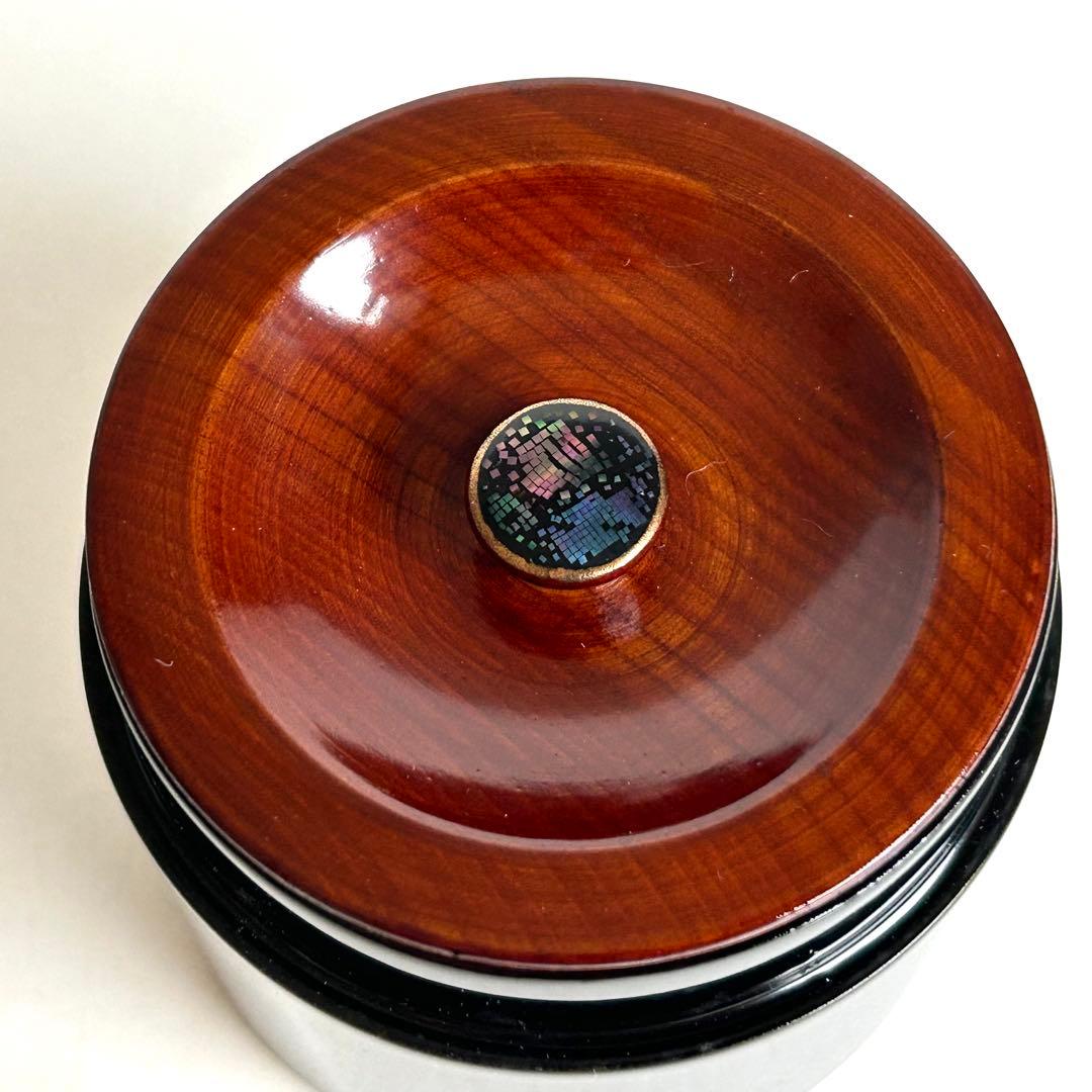 【美品.希少】漆器　茶筒　茶器　茶道具　木製　漆塗り　蒔絵　螺鈿 伝統工芸 小