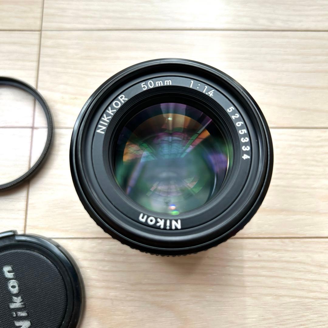 Nikon NIKKOR 50mm 1:1.4 HS-9 未使用レンズフード付き