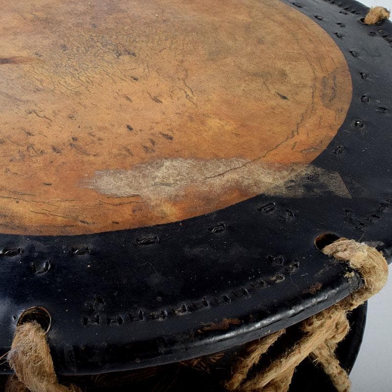 和楽器　和太鼓　締太鼓　黒漆金蒔絵胴　C　8682D