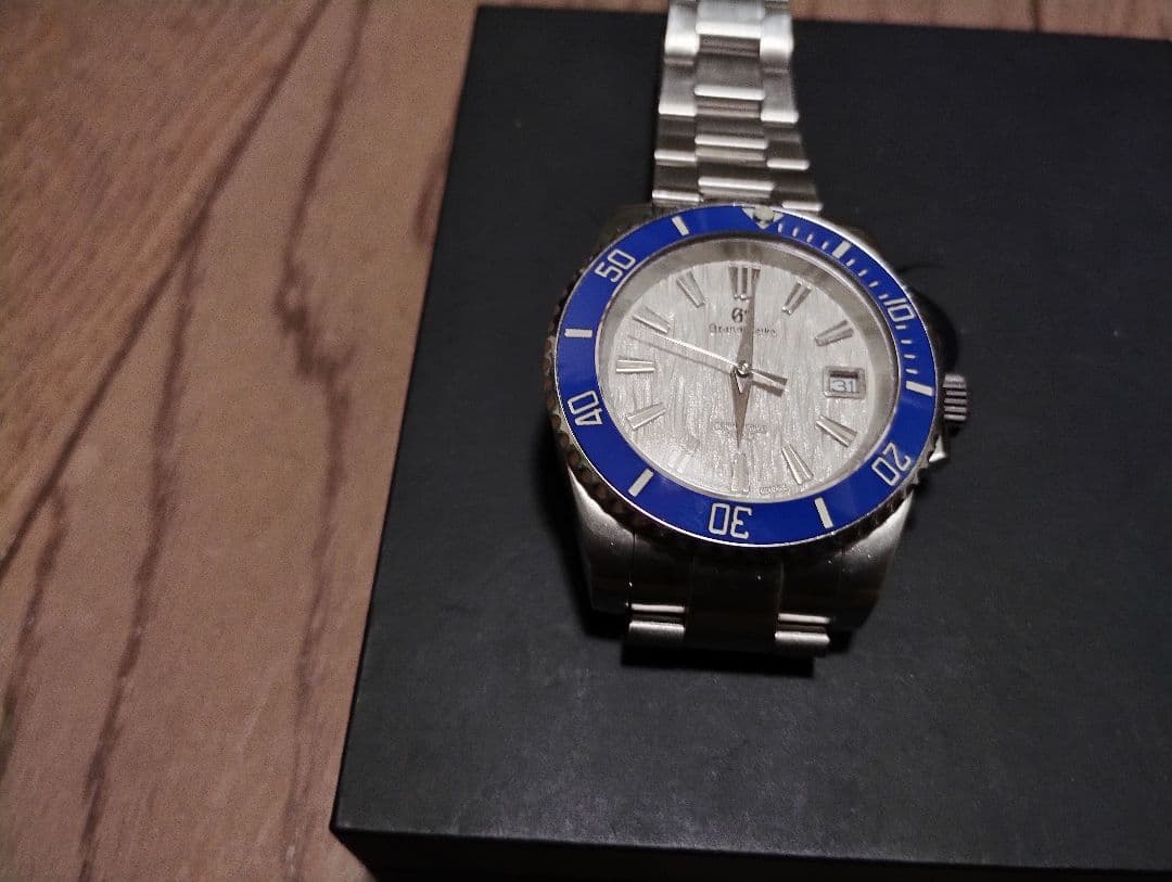 自動巻き 腕時計 シルバー/ブルー