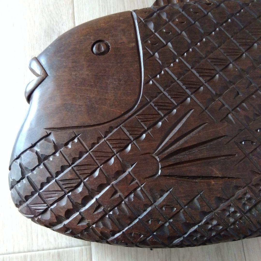 木製魚型収納ボックス＆キ−ケ−ス