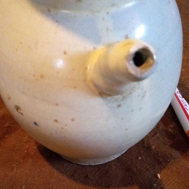 中国陶磁器　磁州窯　白磁水注