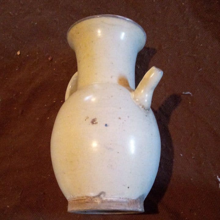 中国陶磁器　磁州窯　白磁水注