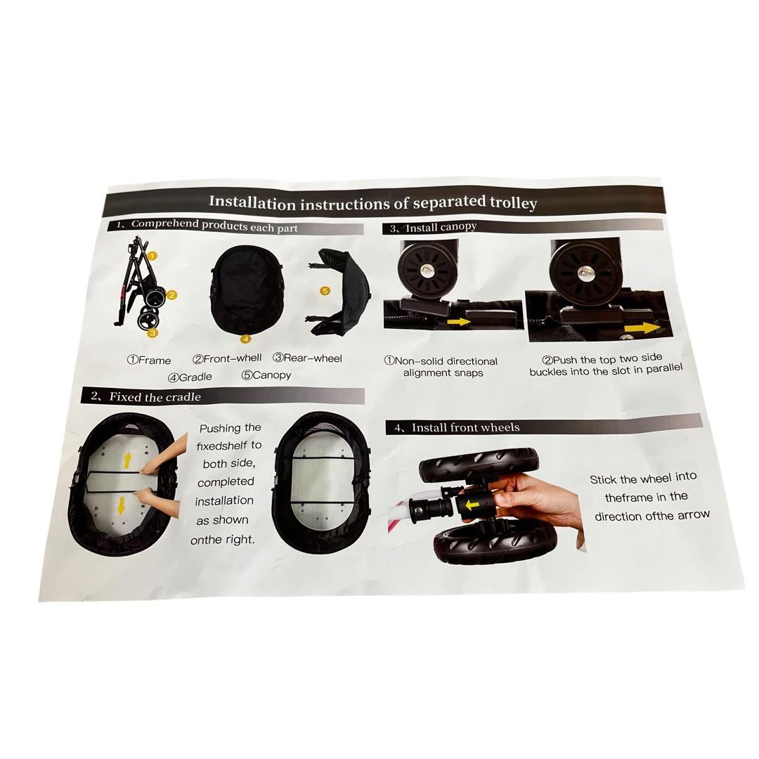 【新品】ペット用バギー 小型犬〜中型犬対応 折りたたみ式 取外可能 グレー