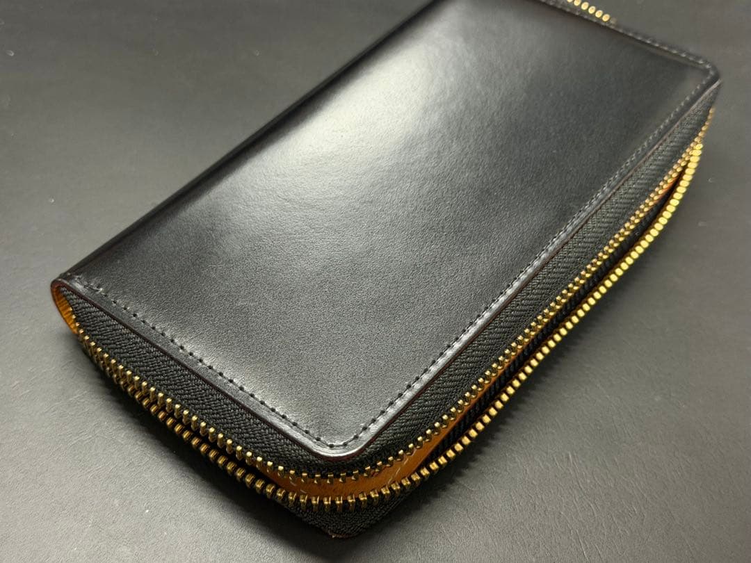 GANZO シンブライドル　4本挿しペンケース　ブラック　ブライドルレザー