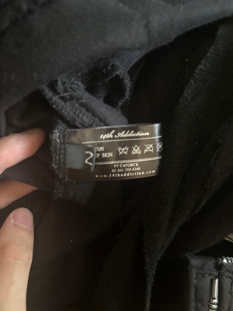 トップス 14th addiction cross zip hoodie