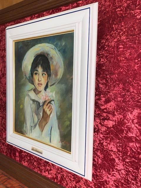 ✨初売り㊗️大型絵画❣️作者不詳『少女』油彩画Ｆ１０号