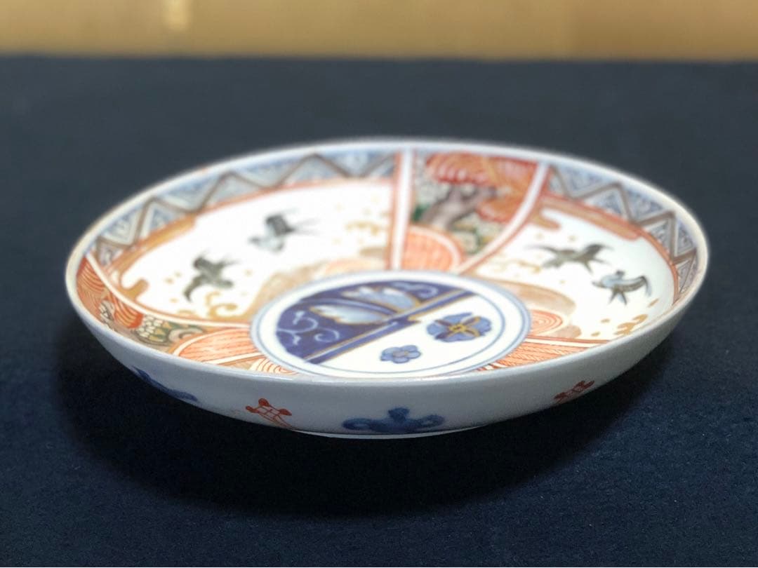 割引❗️《レ》伊万里 金彩色絵 中皿5客 6寸皿 取り皿　1f