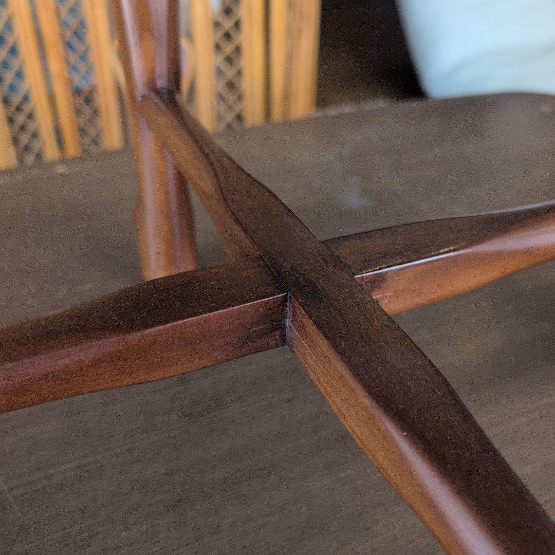 彫刻入り木製アジアン家具 約80cm(椅子.1脚)