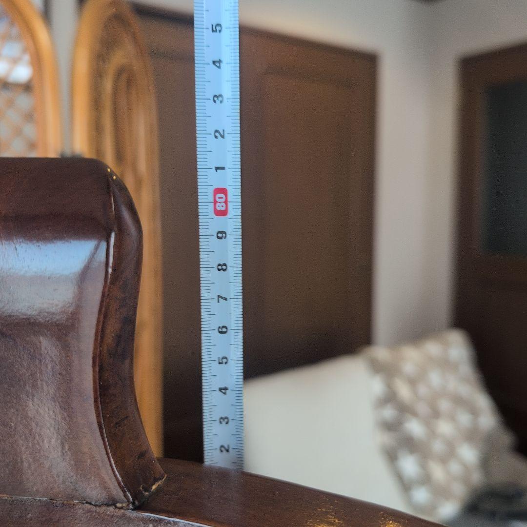 彫刻入り木製アジアン家具 約80cm(椅子.1脚)