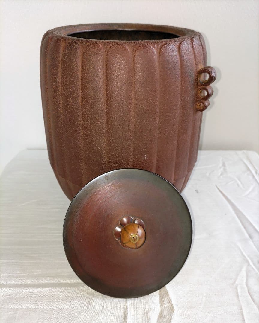 値下げ！菊形筒釜（菊花釜）（希少品）佐藤浄清　造り