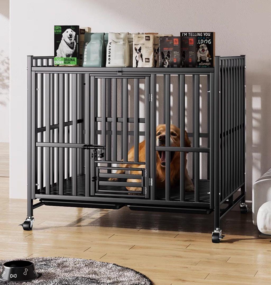 ペットケージ　犬用品　大型犬　中型犬　メタル製　95X65X85