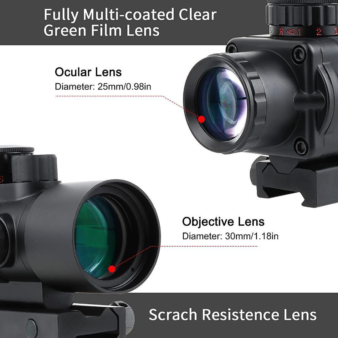 3x30 ドットサイト 赤緑 各5段階調節 ライフルスコープ ダットサイト