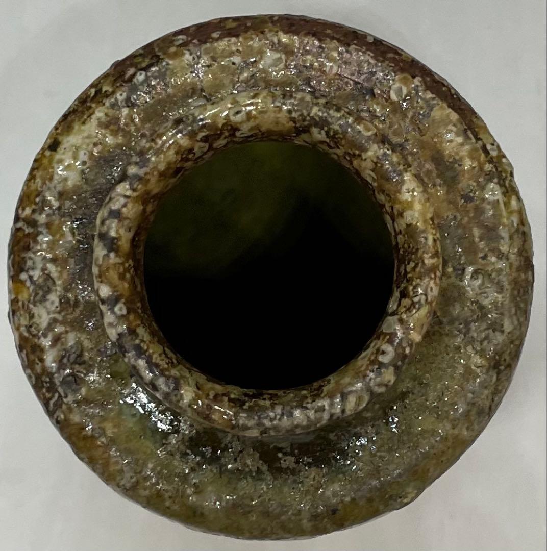 西尾陶山　信楽茶入　仕覆　朝倉間道　四方桟共箱　w443