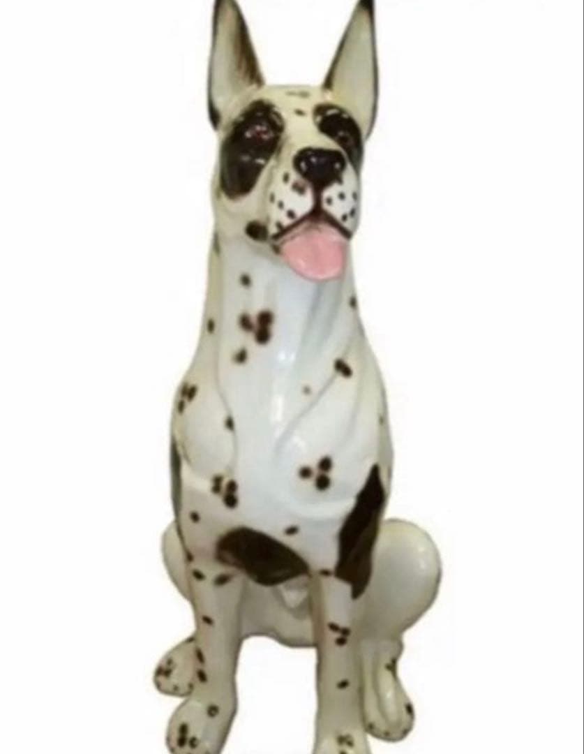 新品　グレートデン　犬の置物　オブジェ　陶器
