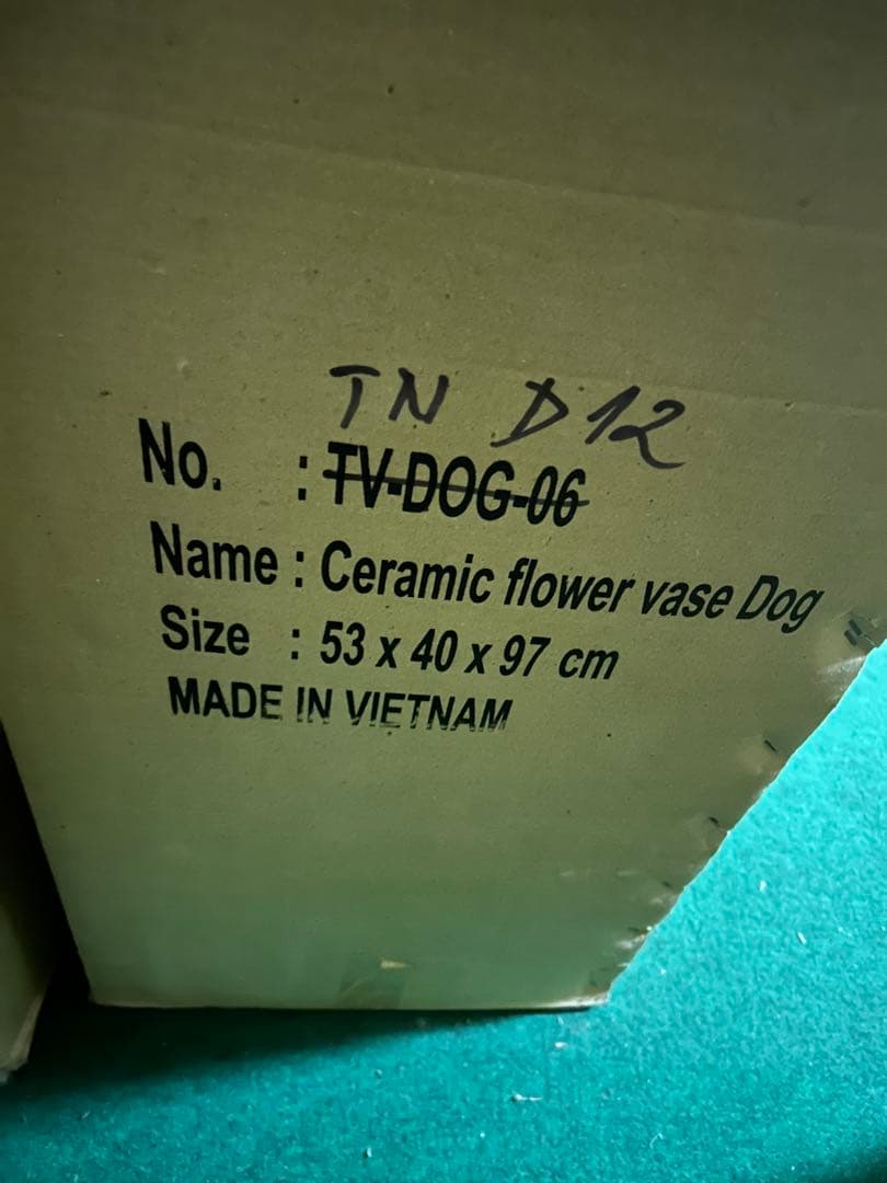 新品　グレートデン　犬の置物　オブジェ　陶器