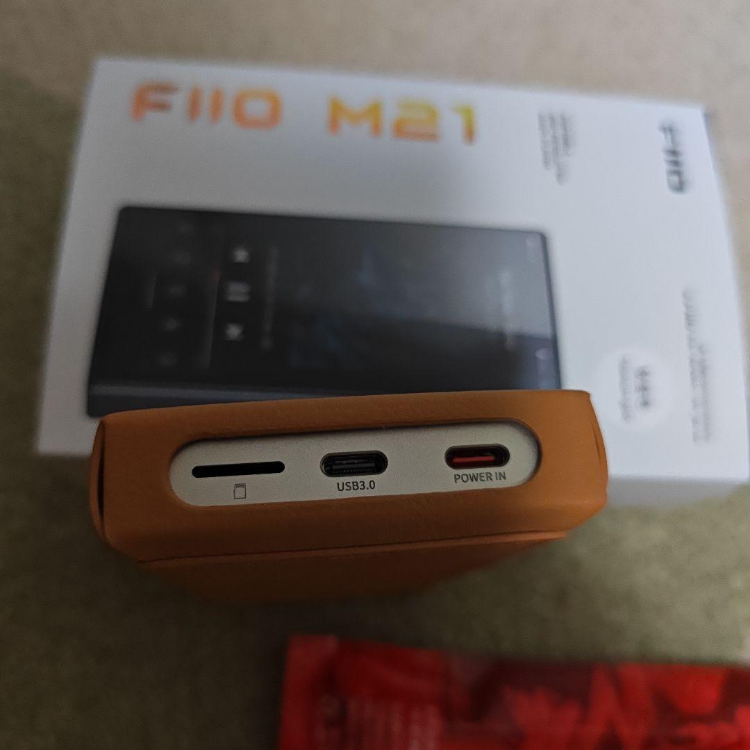 FiiO M21 Titanium Gold + PUレザーケース Brown