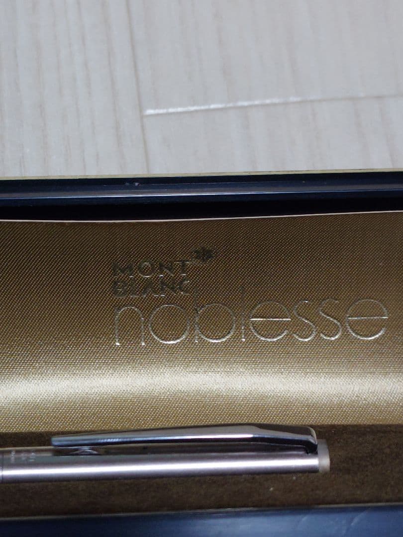 MONTBLANC モンブラン ノブレス 万年筆 EF 極細 シルバー 箱付