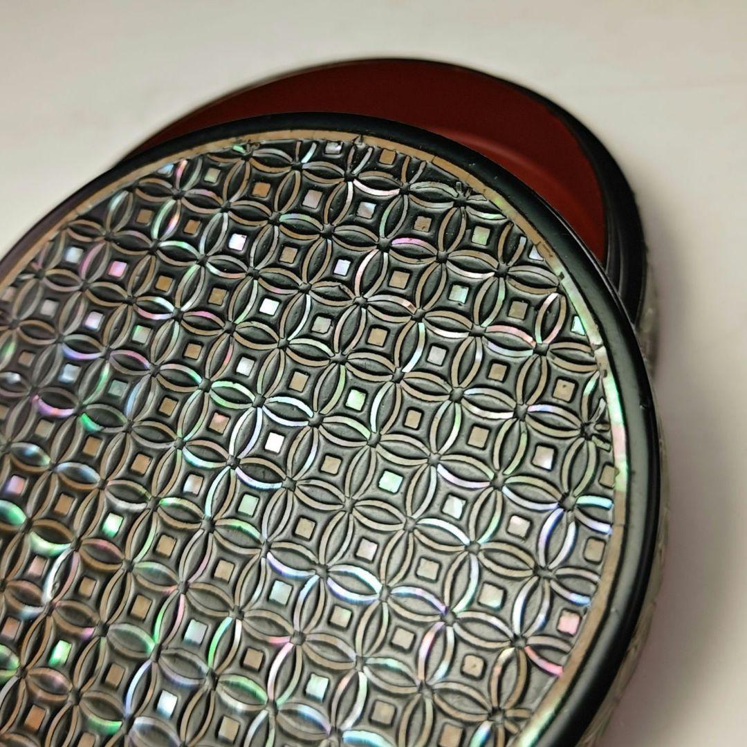 イ729 香合『細川司光作』『七宝蒔絵　丸香合　共箱』漆塗　茶道具