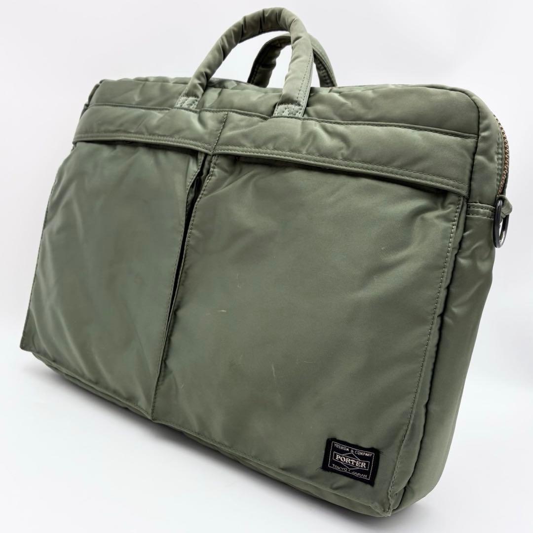 ポーター タンカー 2way ブリーフケース ビジネスバッグ カーキ ナイロン