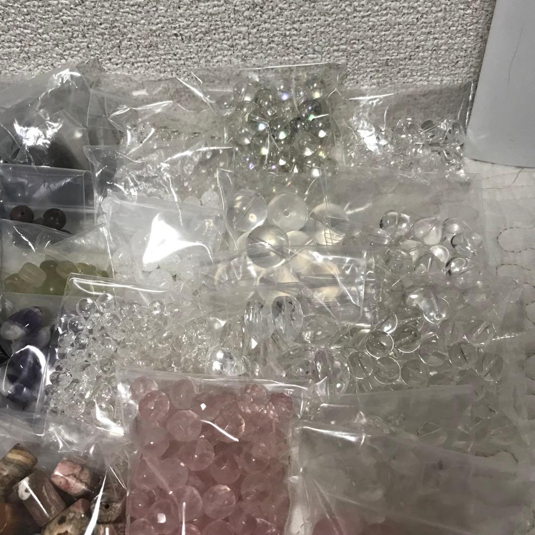 まとめ売り　パワーストーン　パーツ　ブレスレット　さざれ　水晶　4,795g