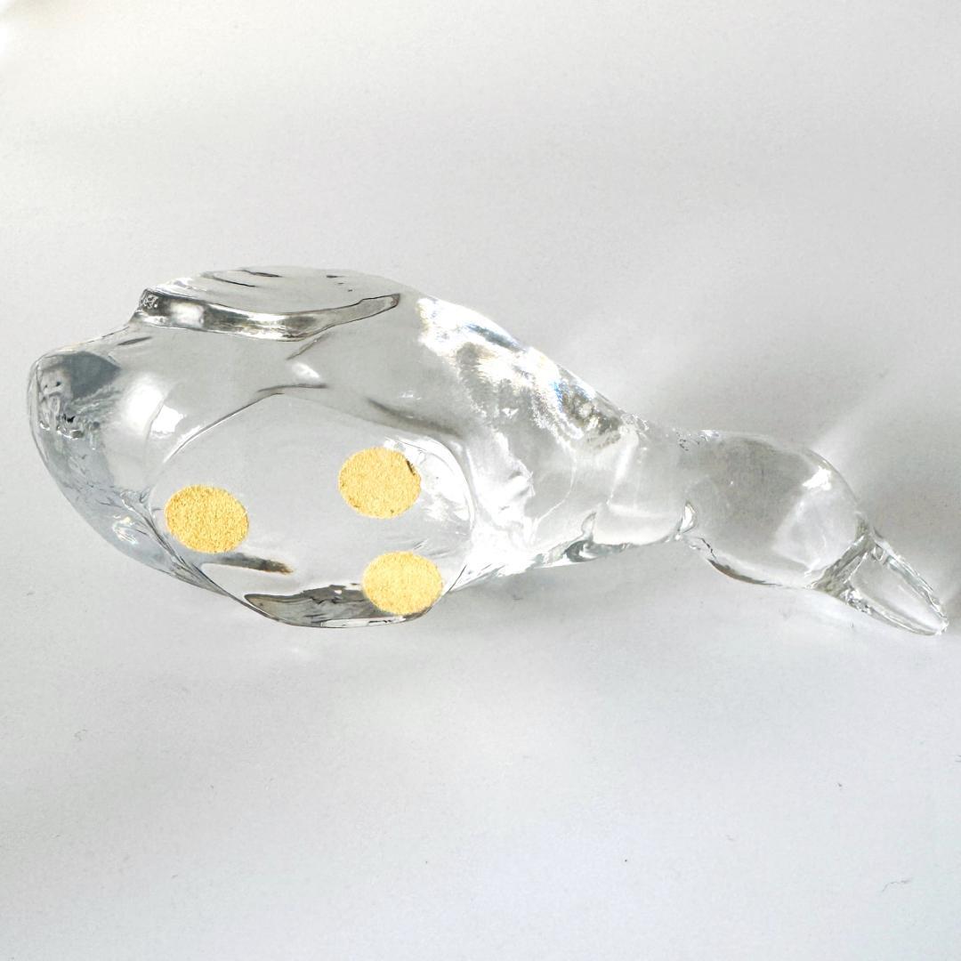 【バカラ】動物 カモ 置物 インテリア★美品★金運2