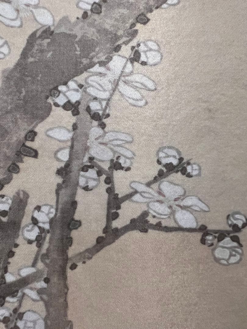 葛飾北斎『白梅図』 複製工芸 共箱 春 日本画 掛け軸 掛軸 茶掛 アート 中国