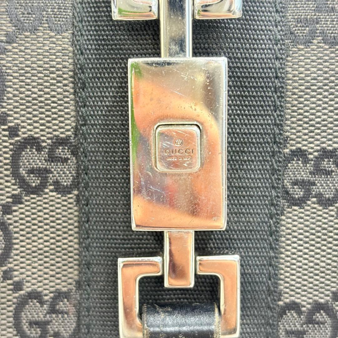 GUCCI グッチ ハンドバッグ GG柄 ジャッキー キャンバス ブラック