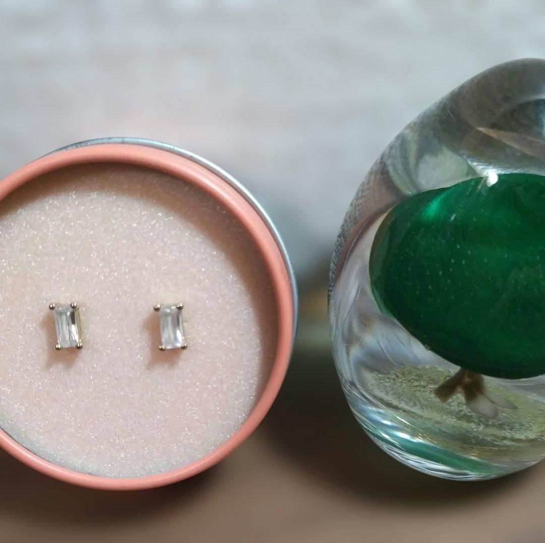 ⭐️Baqless/バックレス ジルコニアコレクション スクエアピアス