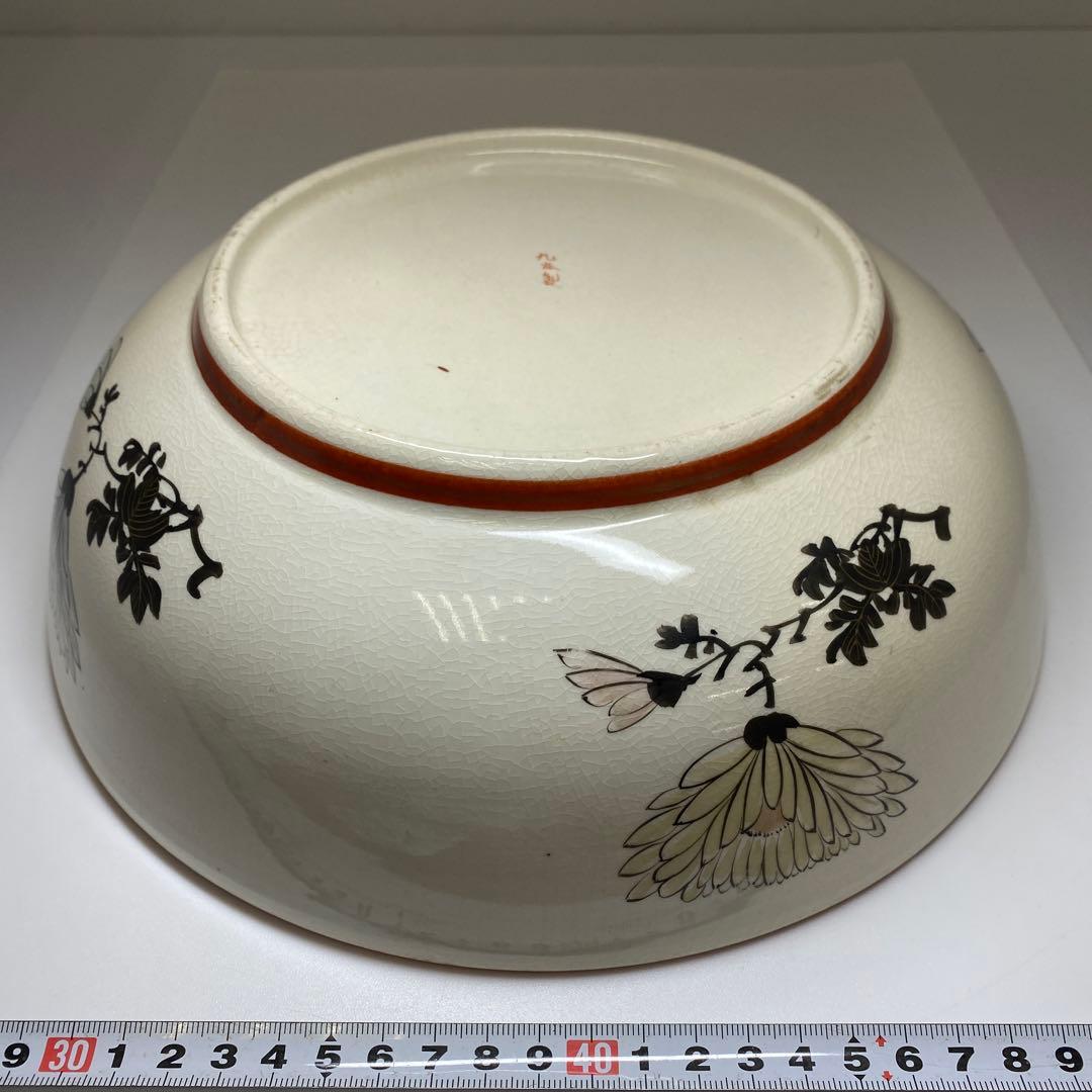 eaccさん専用時代　九谷焼　フクロウ図鉢　直径27㎝　東Y7-0306①タエチ