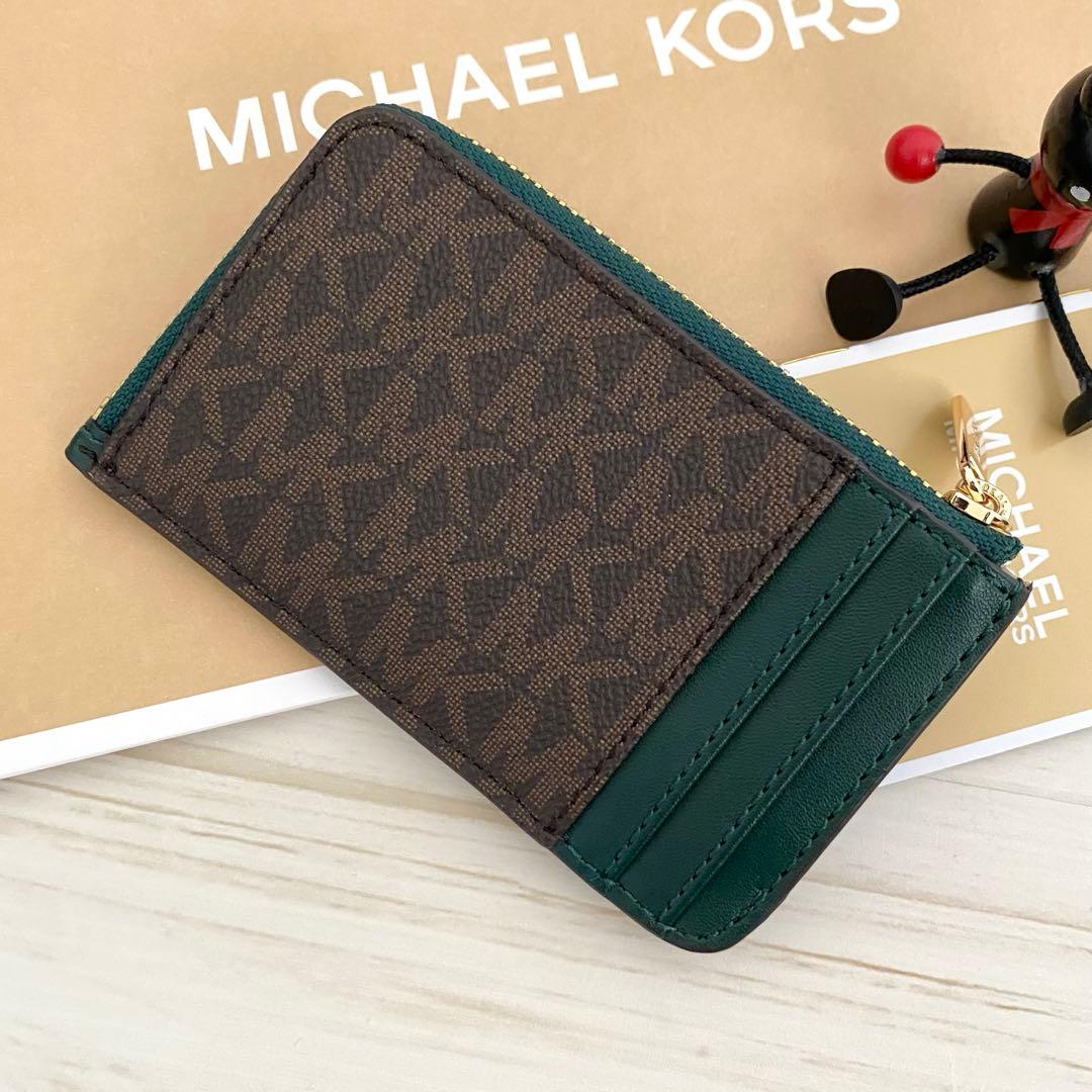 新品 MICHAEL KORS ケース　ダークグリーン　小銭入れ財布