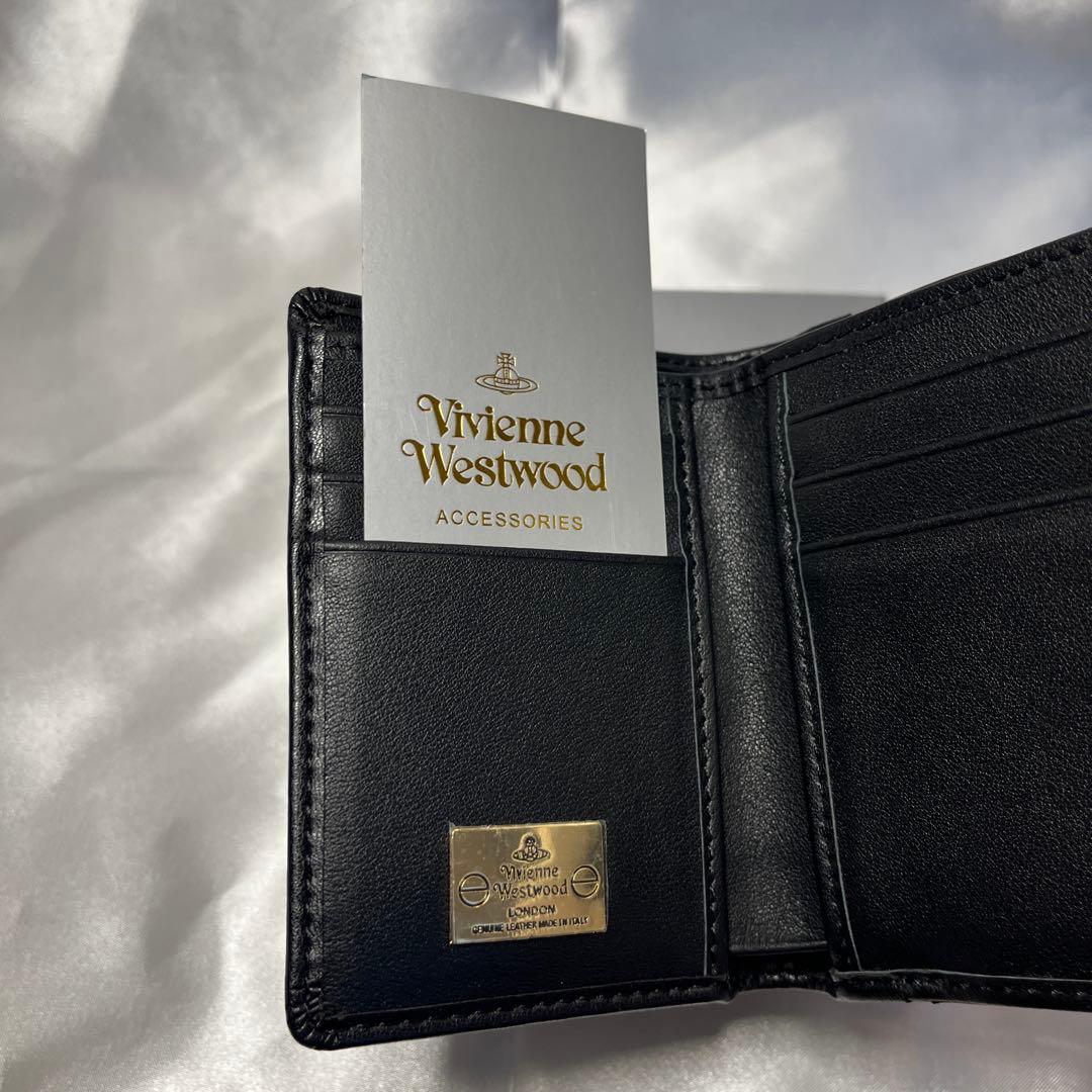 新品 Vivienne Westwood ブラック三つ折り財布