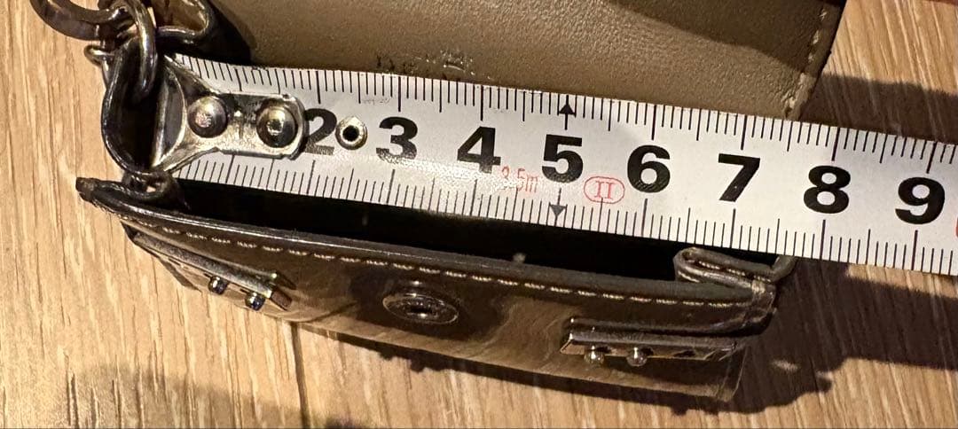 DELVAUX デルヴォー タンペート エナメルレザー エトゥープ チャーム