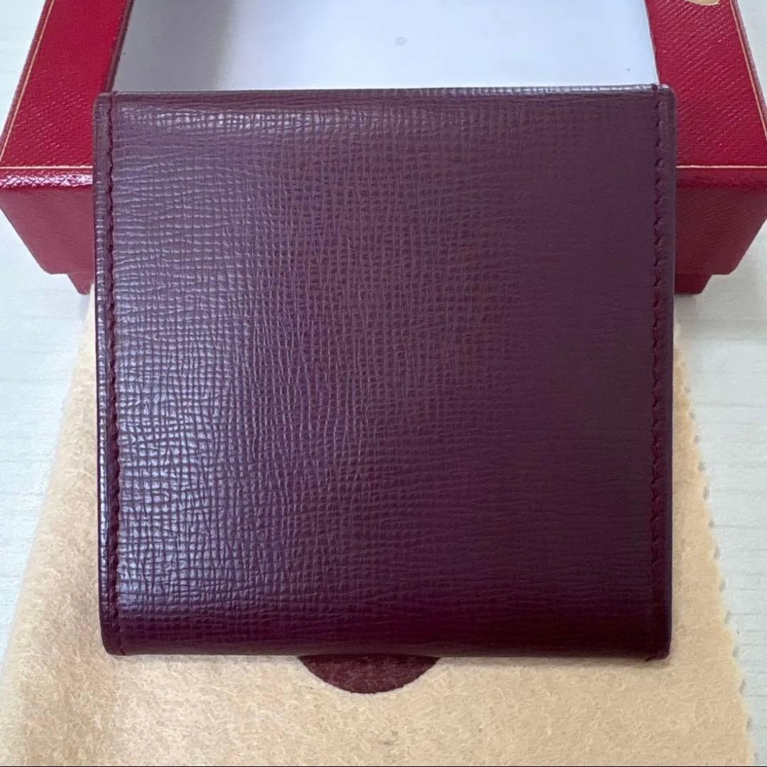 Cartier カルティエ ボルドー スクエア型 ケース 小銭入れ