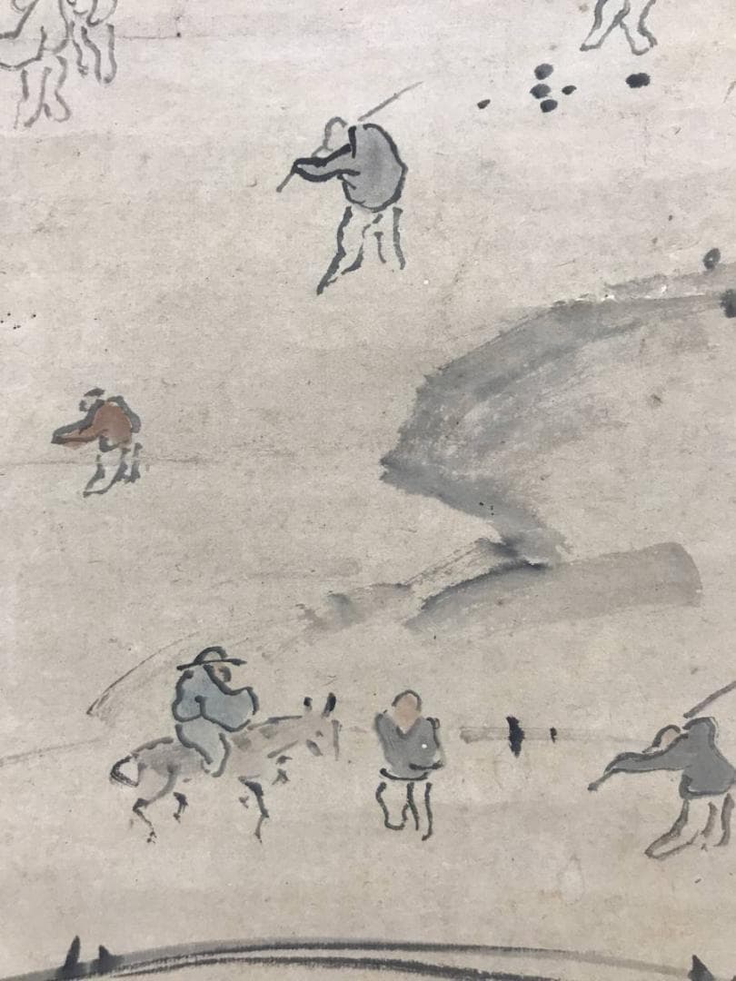 【真作】池大雅/人物図/掛軸/名家伝来/AC-594