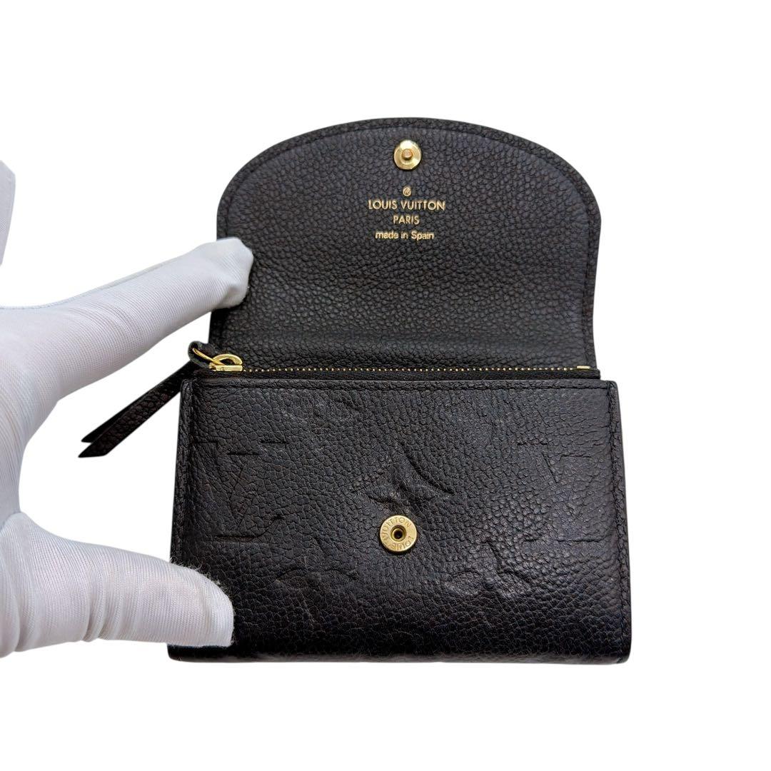 ルイヴィトン M81455 モノグラムアンプラント ポルトモネ ロザリ 折り財布