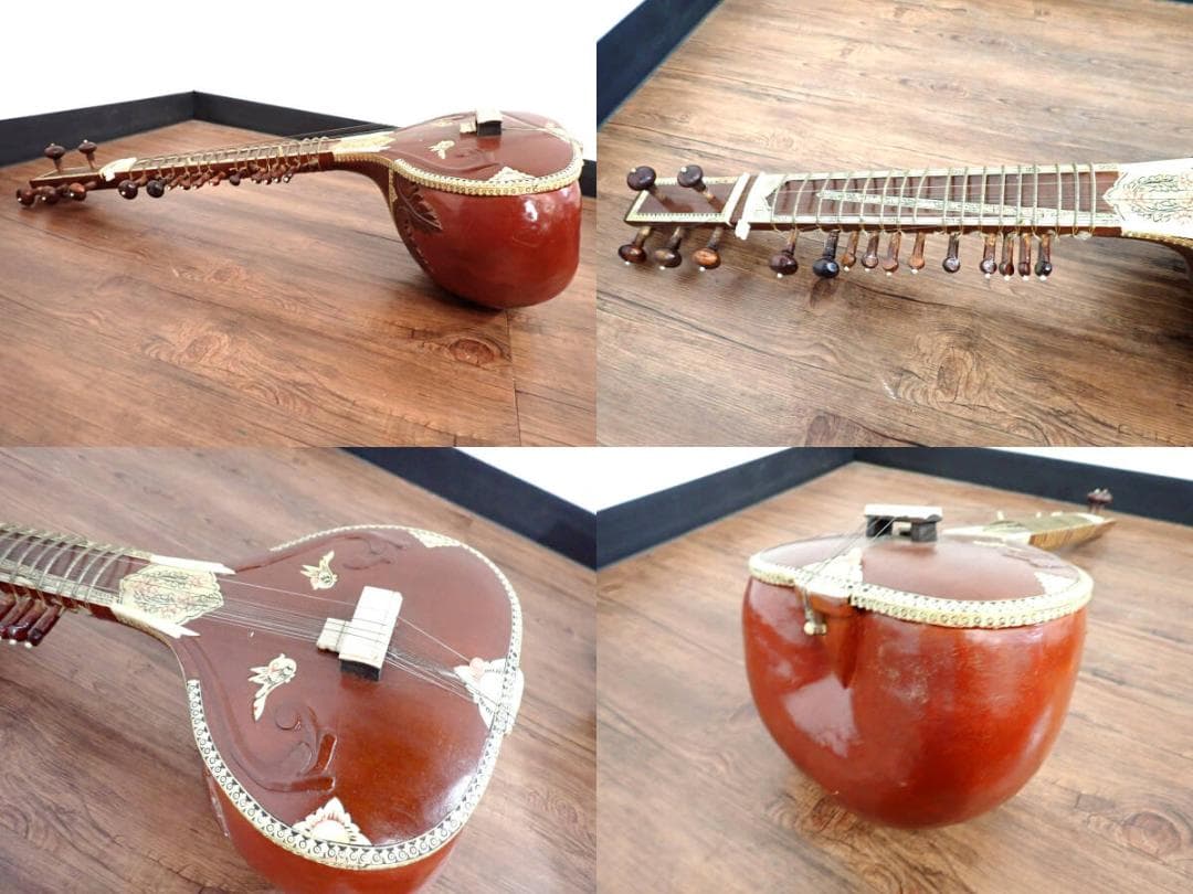 シタール ハードケース付き 民族楽器 インド 51457