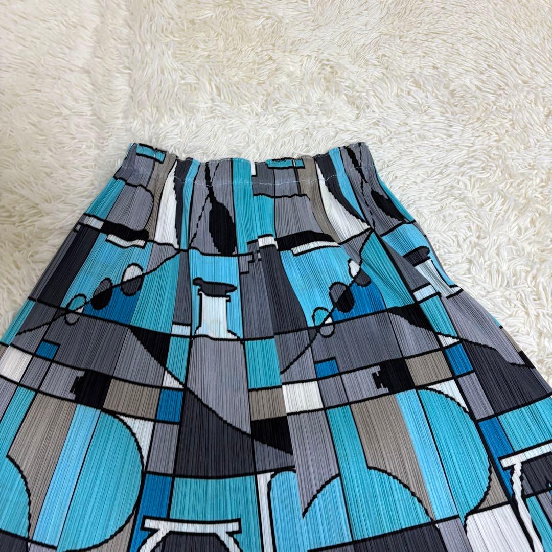 【極美品】プリーツプリーズ イッセイミヤケ スカート 幾何学 3