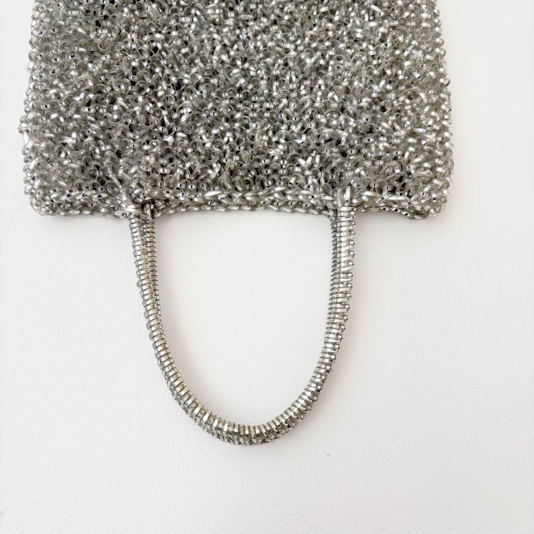 アンテプリマ　スタンダード　スクエア　ミディアム　シルバー　インナーポーチ付き