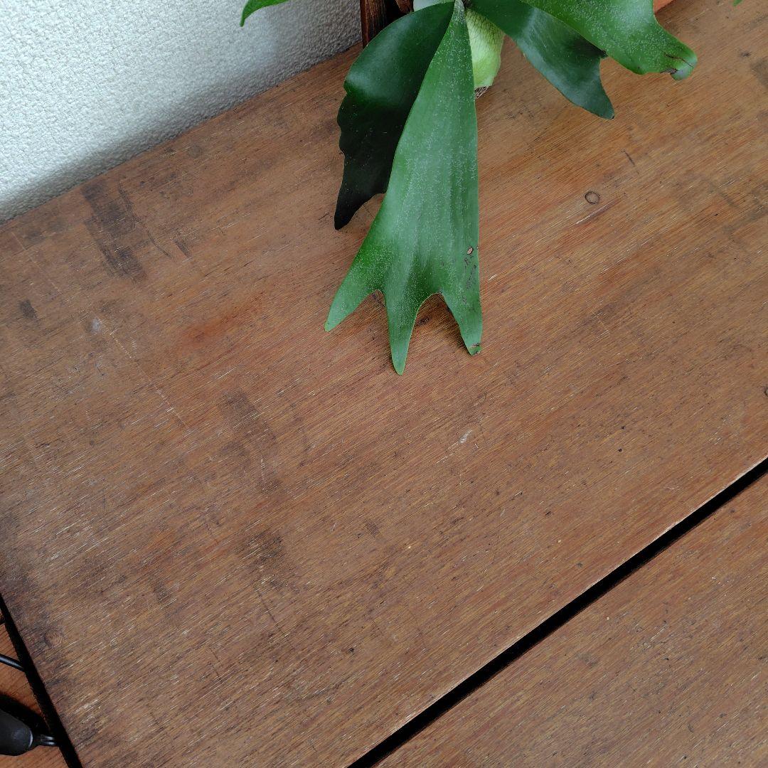 アンティークヴィンテージ木製片袖机昭和レトロ