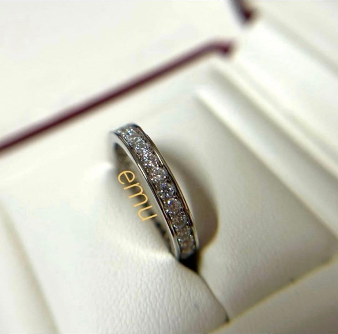 マンヤ様 / 最高級モアサナイト / フルエタニティリング / レール留め